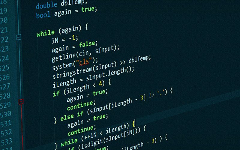 code am Computerbildschirm